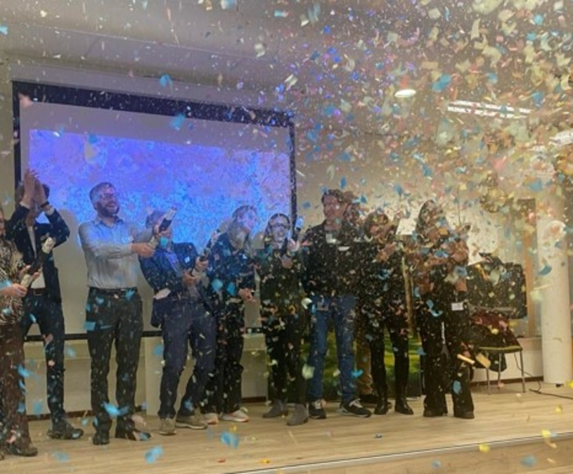 Feestelijke lancering van het kenniscentrum SPACE: confetti!